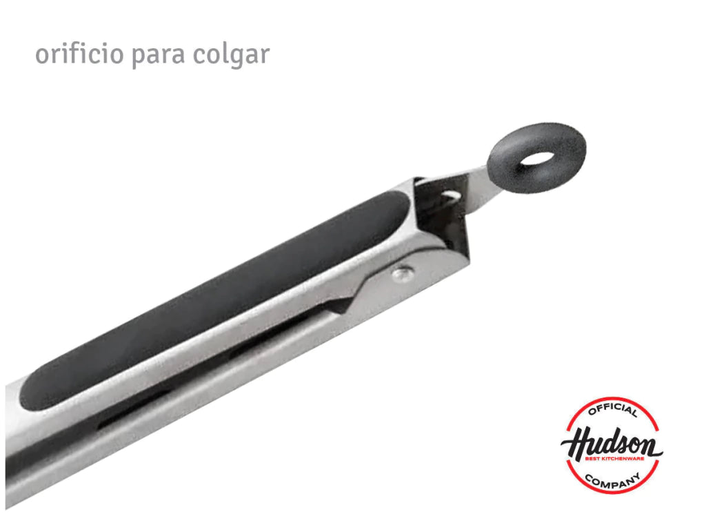 Pinza de Acero Inoxidable y Silicona 23 cm
