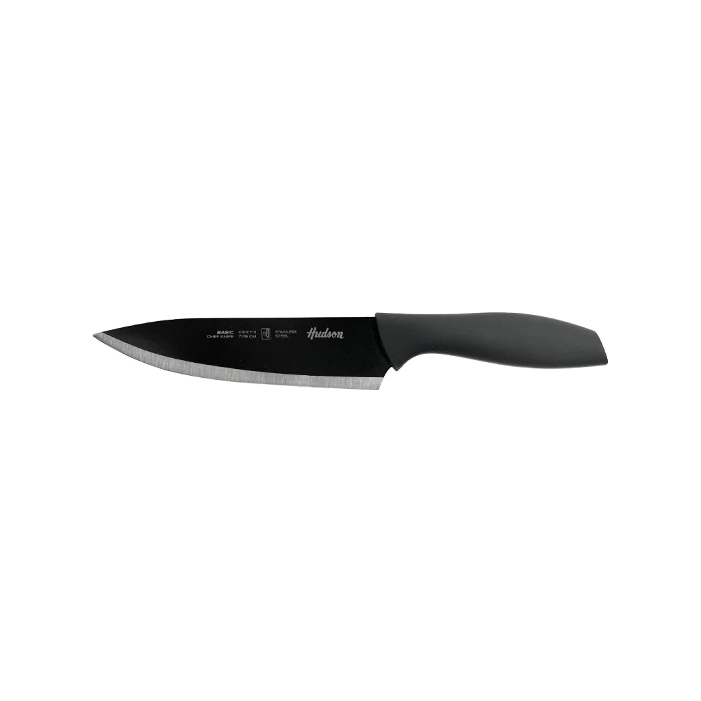 Cuchillo Chef 7'' Basic Acero Inoxidable Negro