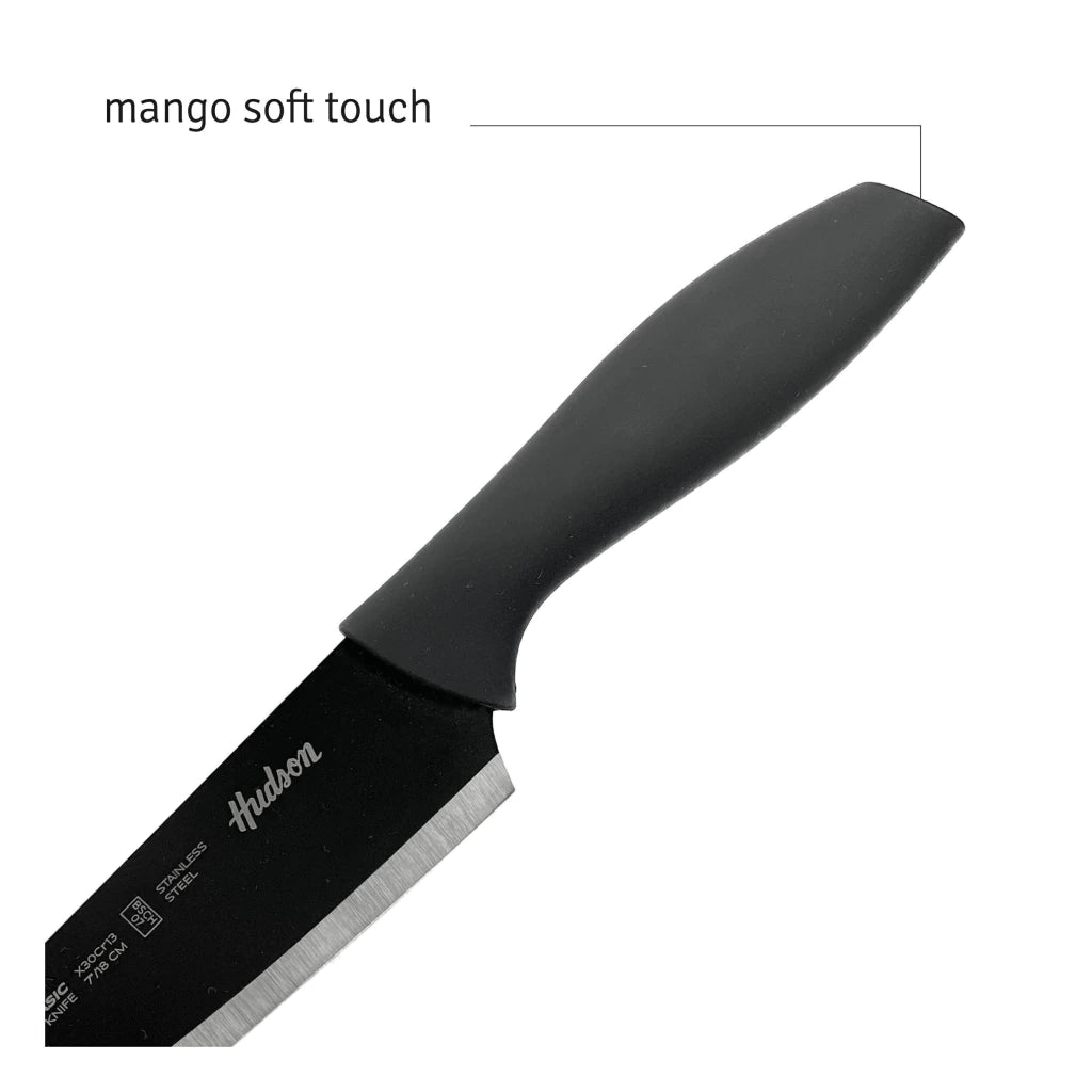 Cuchillo Chef 7'' Basic Acero Inoxidable Negro