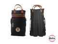 Bolso Matero Negro 38 cm Base Cuero Sintetico + Tiras Regulables