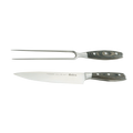 Cuchillo y Tenedor 20 cm de Acero Inoxidable p/ Parrilla