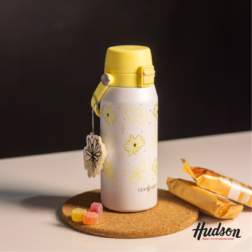 Botella Termica Margarita x Hudson Deportiva 500 ml Amarilla