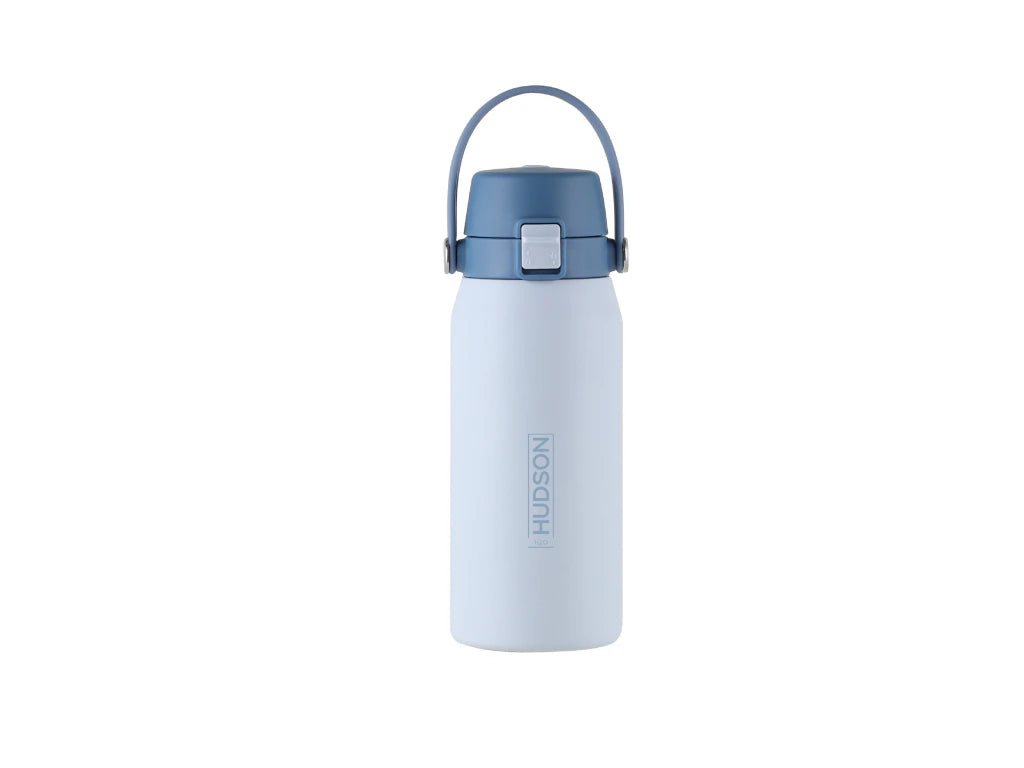 Botella Deportiva Celeste 500 ml Doble Pared + Tapa Flip