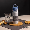 Botella Deportiva Celeste 500 ml Doble Pared + Tapa Flip