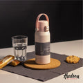 Botella Deportiva Rosa 500 ml Manija + traba +Tapa Flip