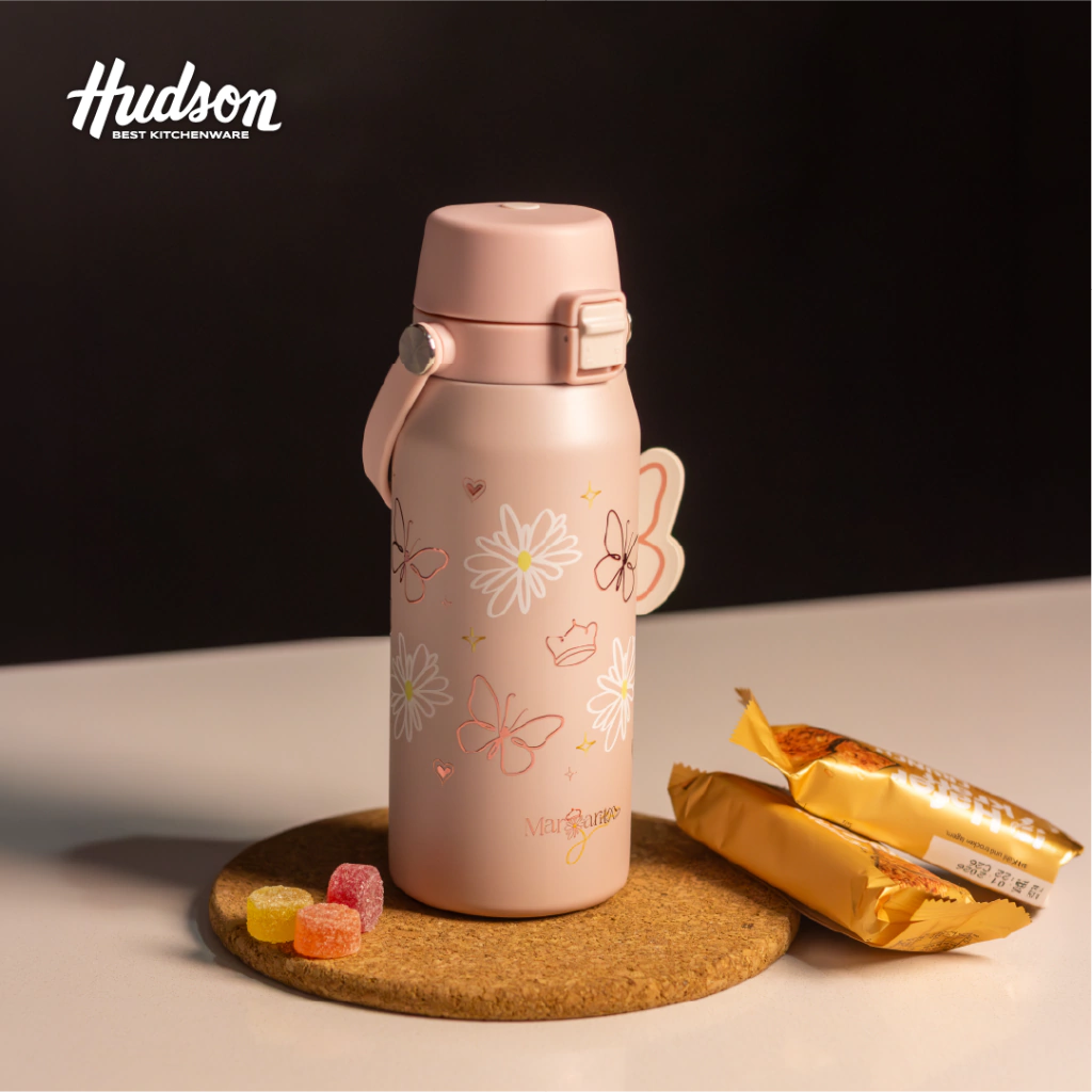 Botella Termica Margarita x Hudson 500 ml Deportiva Rosa