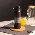 Botella Deportiva Negra 660 ml Interior Pulido + Base Silicona