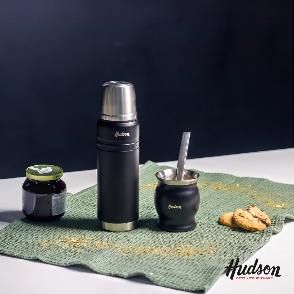 Set De Termo 500ml + Mate Copa Negro
