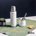 Termo Blanco Acero Inoxidable 750 ml + Mate Vaso Blanco 140 ml