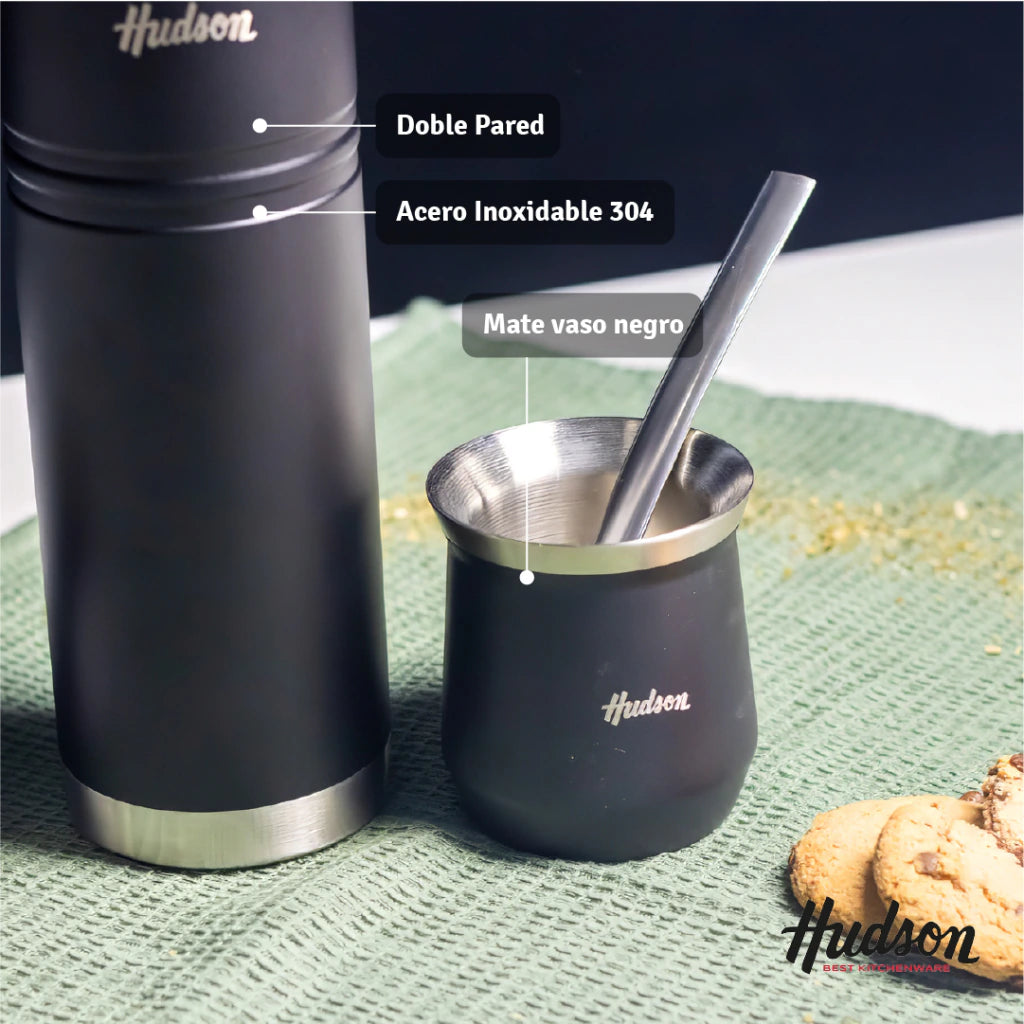 Hudson Mate 750 Ml+ Mate Vaso Negro