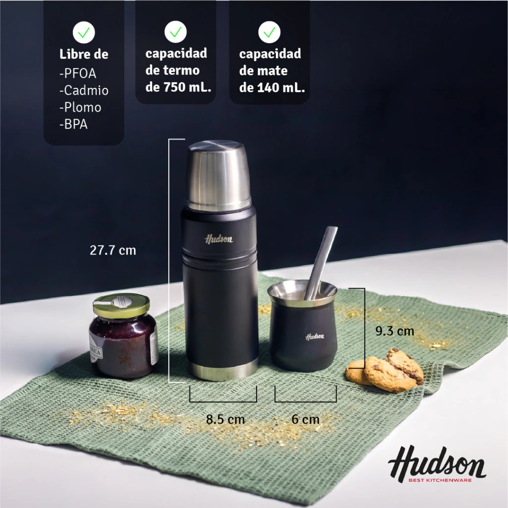 Hudson Mate 750 Ml+ Mate Vaso Negro