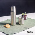 Set Termo 500ml + Mate Vaso Acero Inoxidable Plateado