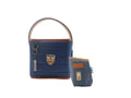 Set de Yerbera y Matera Estilo Canasta Azul