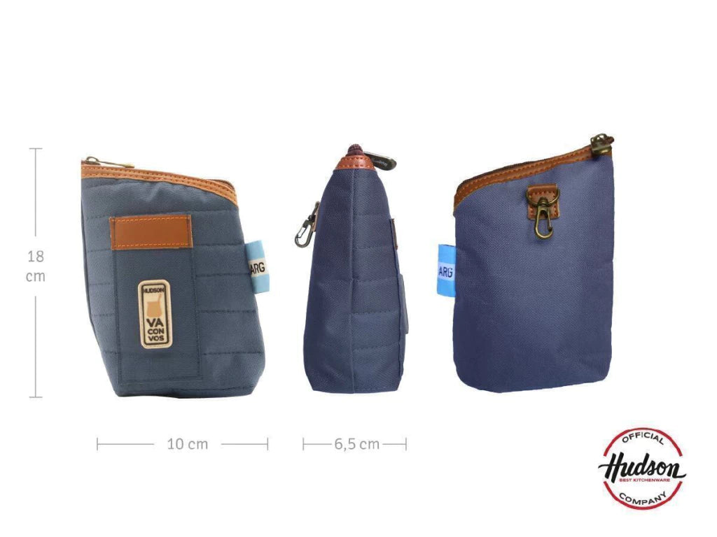 Set de Yerbera y Matera Estilo Canasta Azul