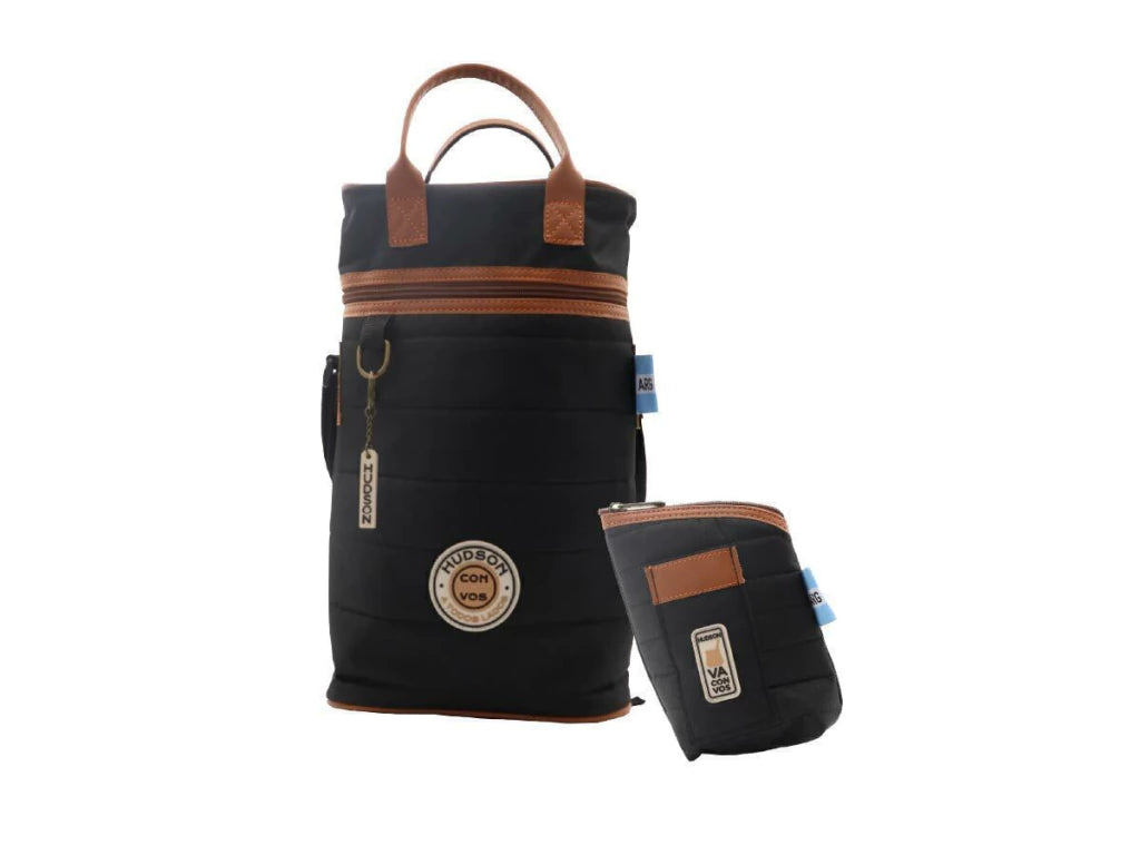 Set de Mochila Matera + Yerbera Negro en Poliester