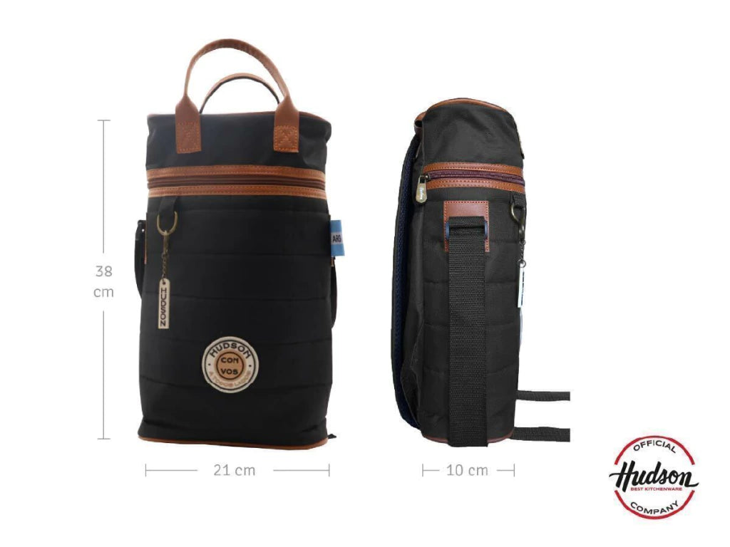 Set de Mochila Matera + Yerbera Negro en Poliester