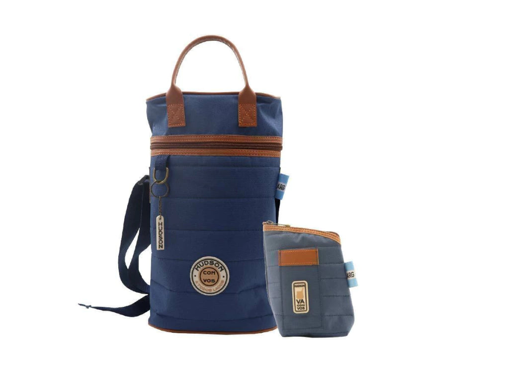 Set de Mochila Matera + Yerbera Azul en Poliester