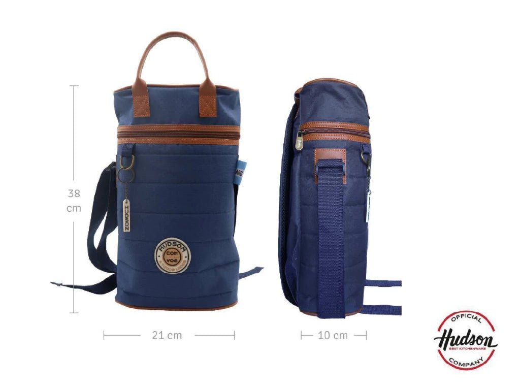 Set de Mochila Matera + Yerbera Azul en Poliester