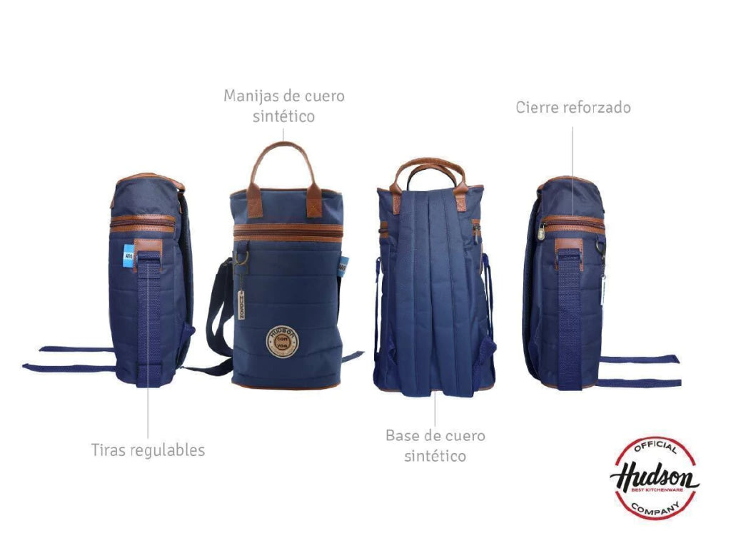 Set de Mochila Matera + Yerbera Azul en Poliester