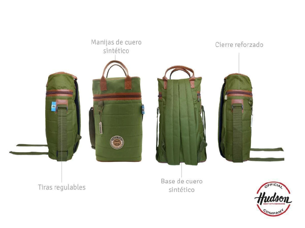 Set de Mochila Matera + Yerbera Verde en Poliester