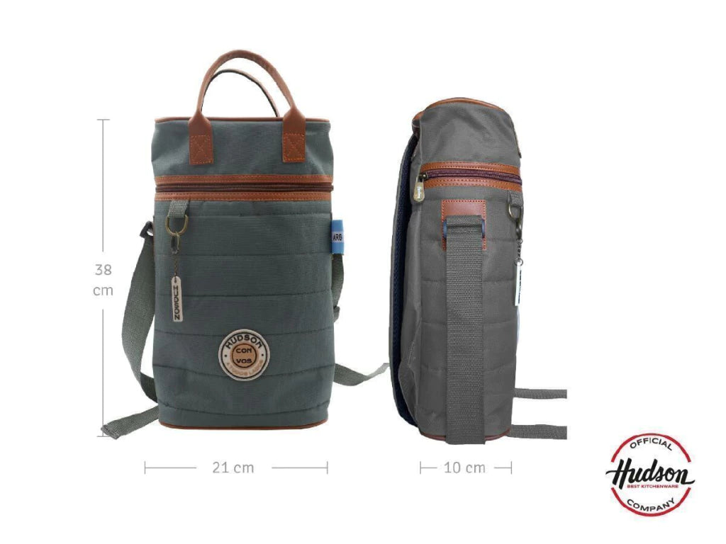 Set de Mochila Matera + Yerbera Gris en Poliester