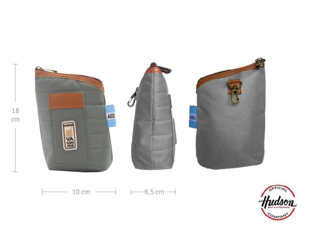 Set de Mochila Matera + Yerbera Gris en Poliester