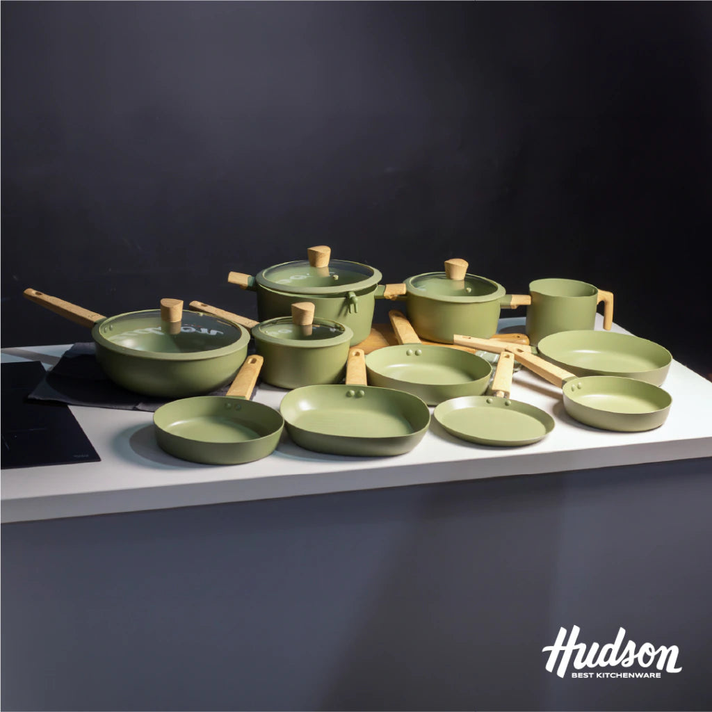 Batería Olive de 12 Piezas de Aluminio c/ Antiadherente