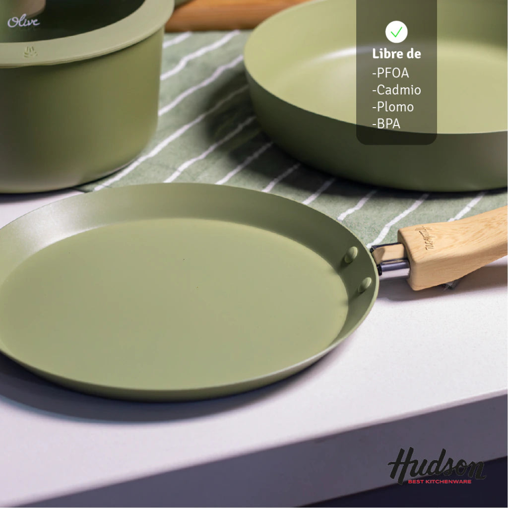 Batería Olive de 7 Piezas de Aluminio c/ Antiadherente