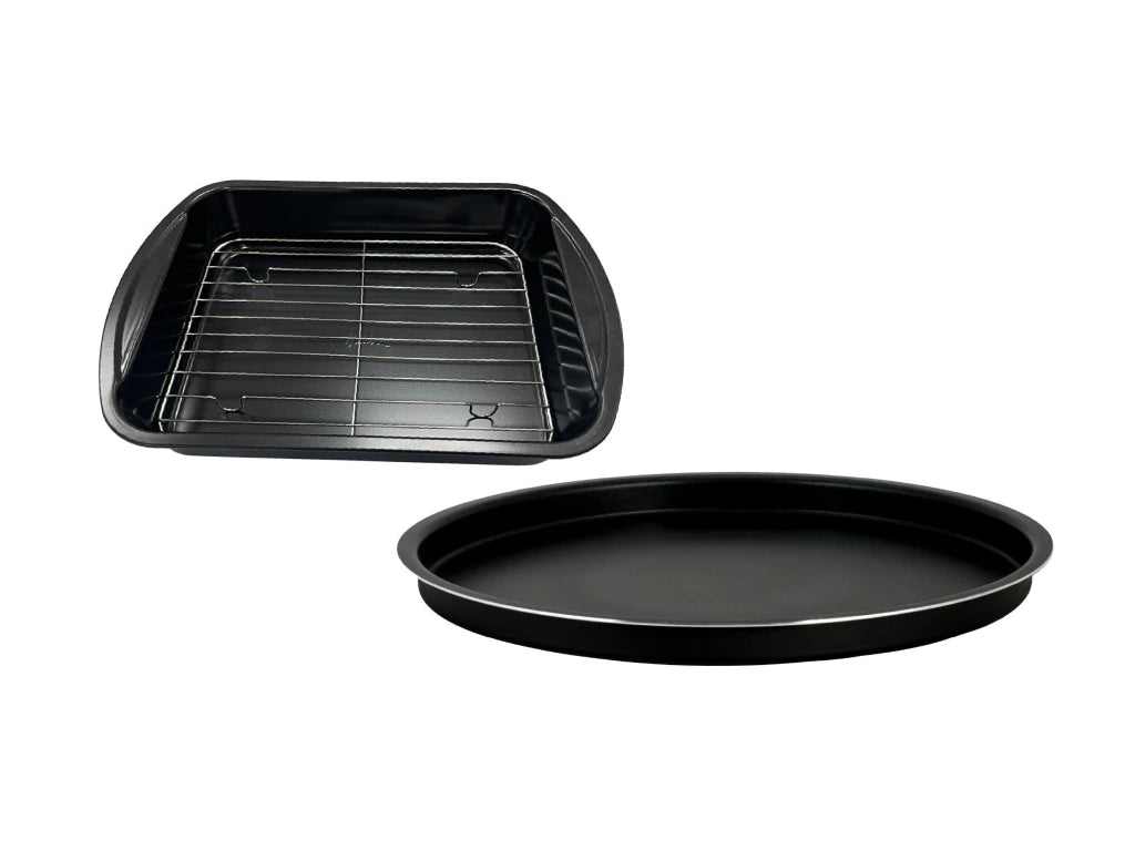 Set De Pizzera + Asadera de Horno de Acero Carbono