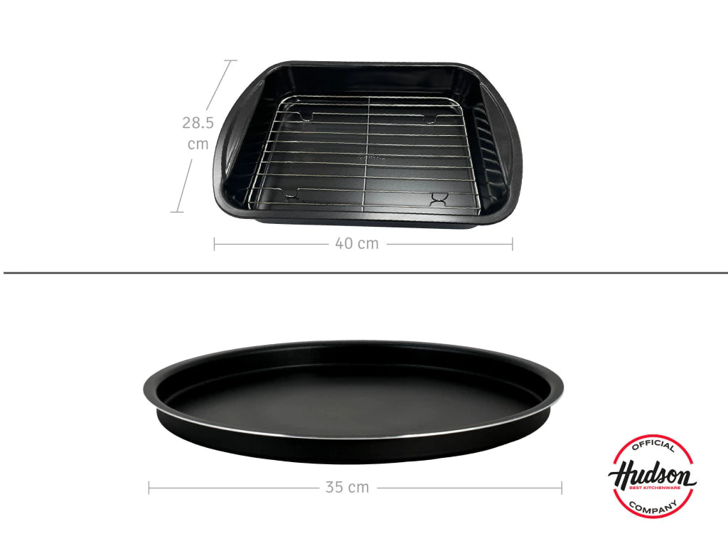 Set De Pizzera + Asadera de Horno de Acero Carbono