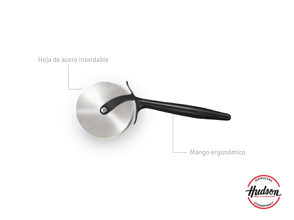 Tabla p/ Pizza de Madera de Acacia + Cortador De Pizza de Acero Inoxidable