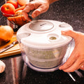 Escurridor de Verduras Plástico Centrifugador Blanco