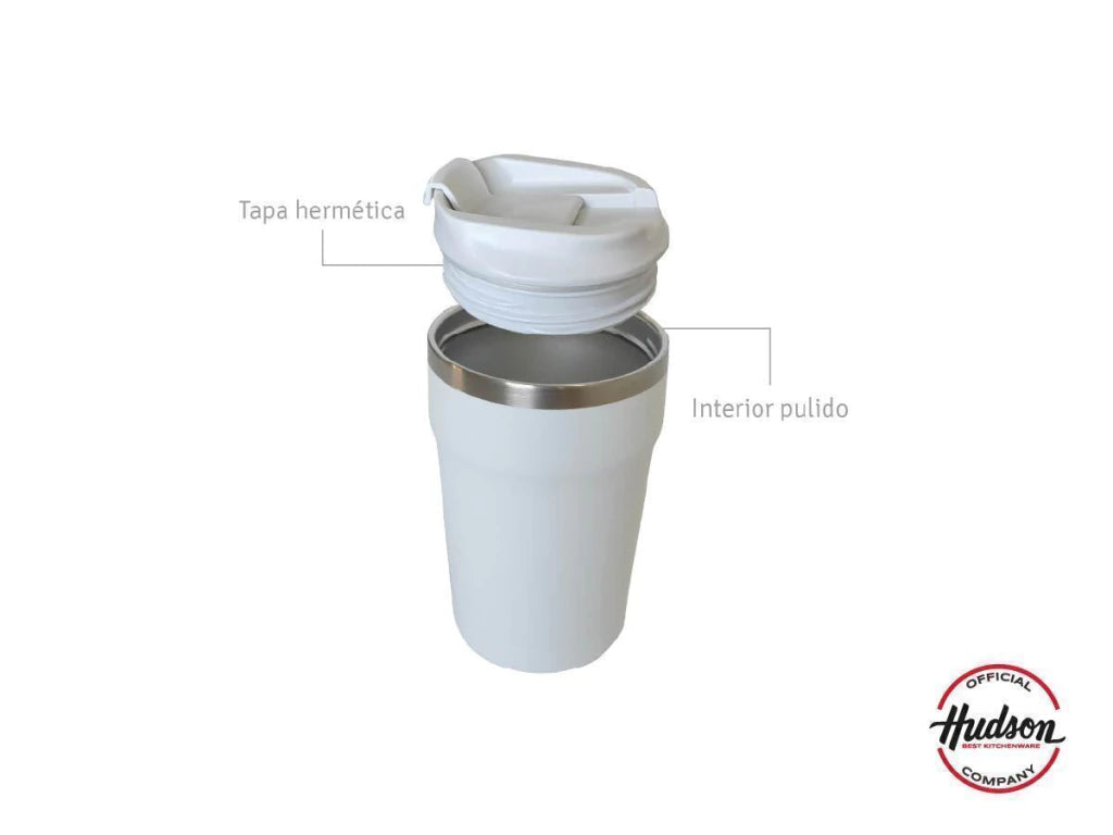 Vasos Térmicos de 350 cc de Acero Pulido para Café