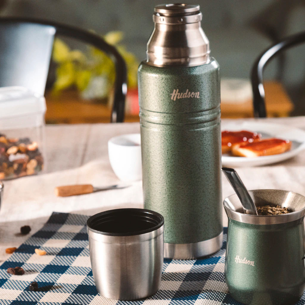 Set De Termo 500ml + Mate Copa Acero Inoxidable Verde