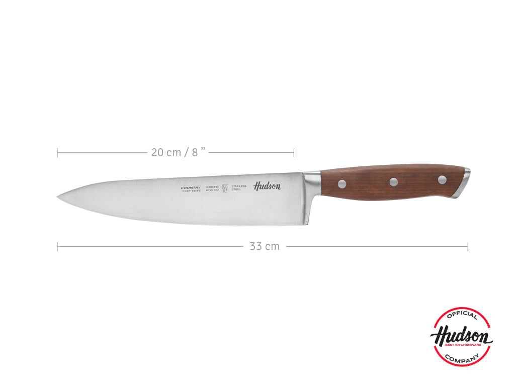 Cuchillo Chef 8 Acero Inoxidable Mango Madera