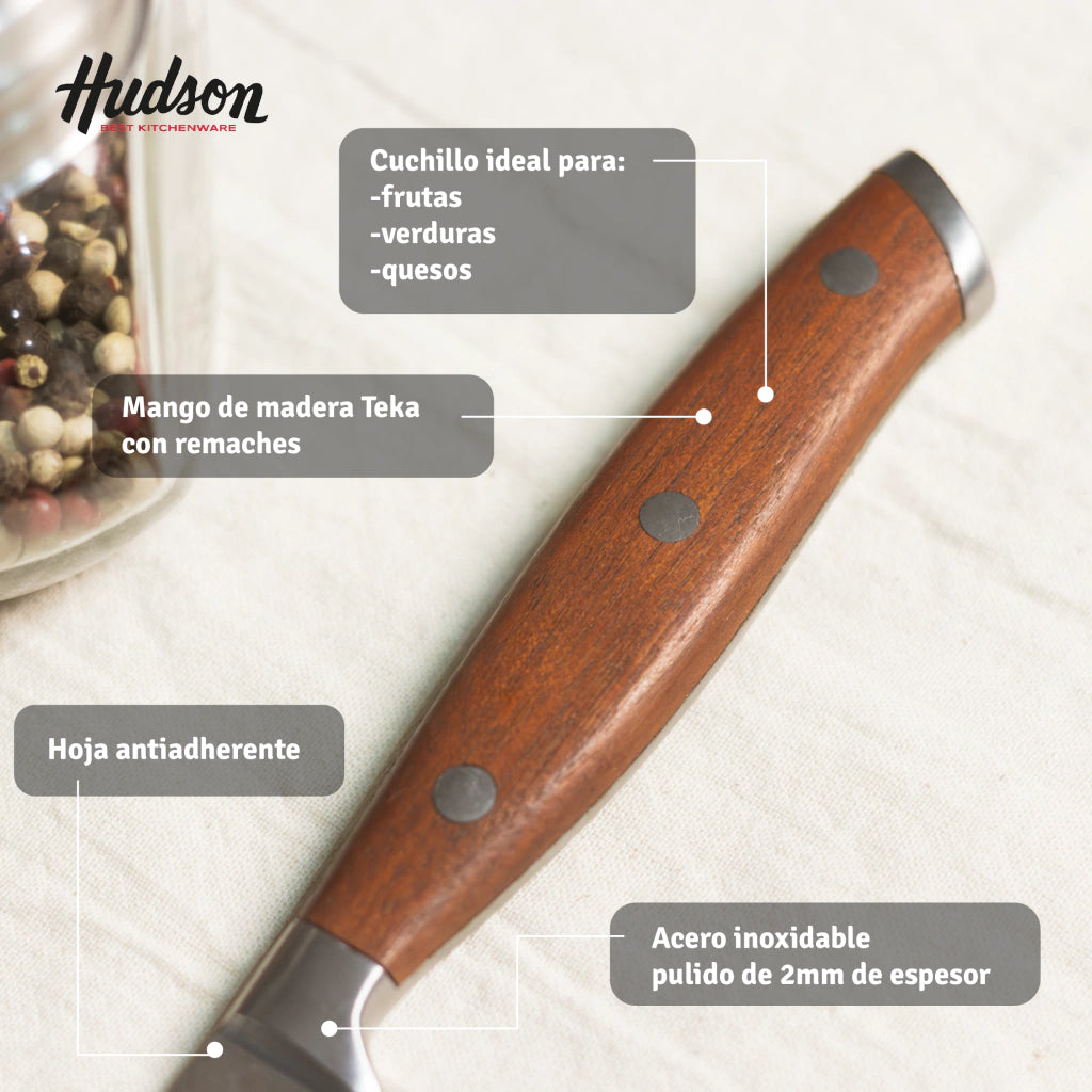 Cuchillo Utilitario Acero Inoxidable Mango Madera