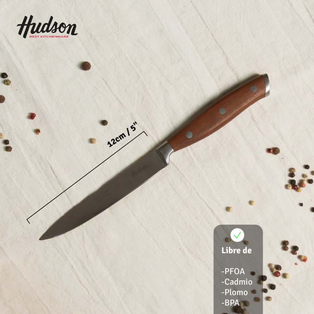 Cuchillo Utilitario Acero Inoxidable Mango Madera