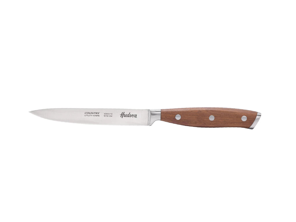 Cuchillo Utilitario Acero Inoxidable Mango Madera