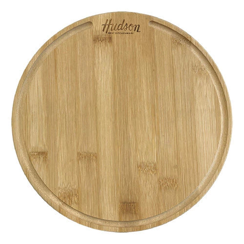 Set 2 Tablas de Madera Circular Para Asado De 26cm