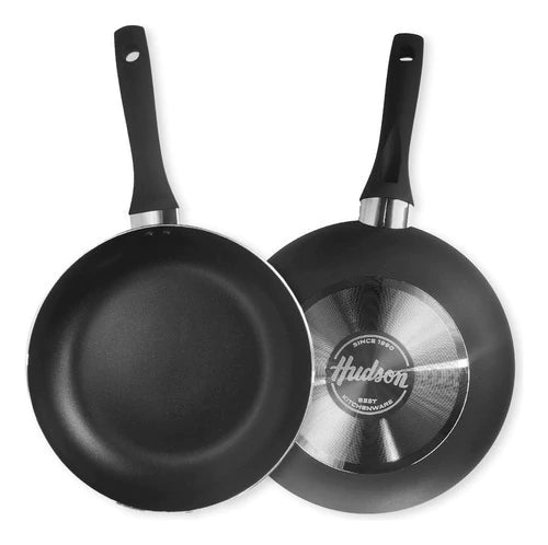 Sarten de alumino 24 cm c/ Mango Siliconado Negro