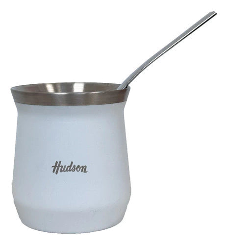 Mate de Acero Inoxidable Blanco Vaso Matero