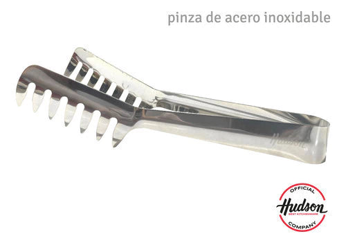Pinza Peine Acero Inoxidable 20 cm Pasta Ensalada Plateado
