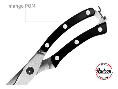 Set Cuchillo + Tenedor + Tijera de Acero Inoxidable p/ Parrilla