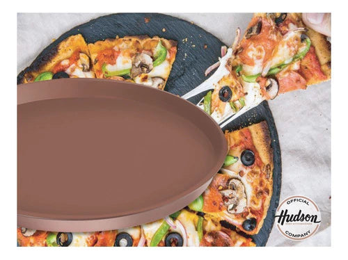Pizzera Redonda con Doble Antiadherente 35 cm Cobre