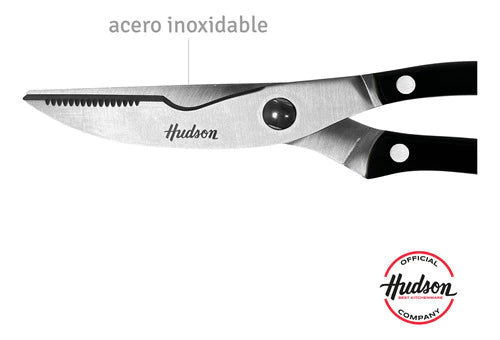 Set Cuchillo + Tenedor + Tijera de Acero Inoxidable p/ Parrilla