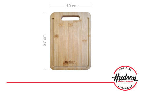 Set De Cuchillos Desing + Tabla Bambú 27x19+ Afilador Hudson
