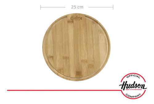 Set 2 Tablas de Madera Circular Para Asado De 26cm
