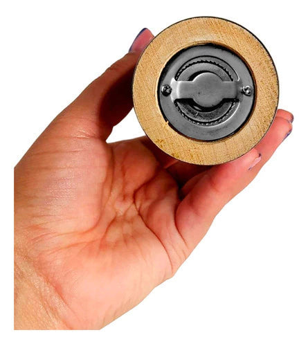Molinillo De Madera Hudson Laqueado Color Negro 20 Cm