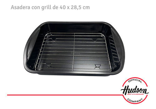 Asadera de Acero al Carbono 40x28x7 Con Rejilla De Acero