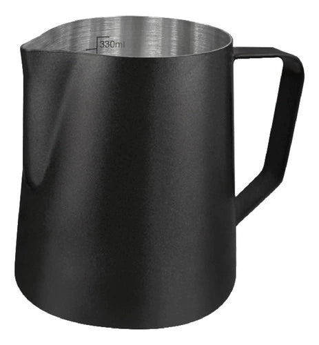 Jarro Negro Pitcher W30 330ml Barista Arte Latte Cafe Lechero